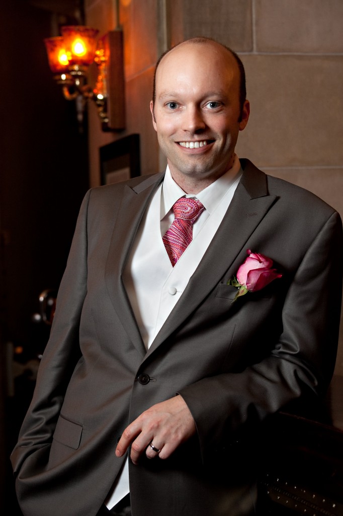Groom at The Society Room of Hartford by Connecticut Portrait and Wedding Photographer