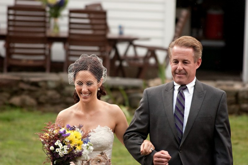 Photograph of bride and father by Connecticut Wedding Photographer