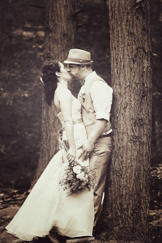 Portrait of bride and groom by Connecticut Wedding Photographer