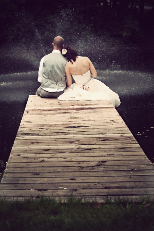 Portrait of bride and groom by Connecticut Wedding Photographer