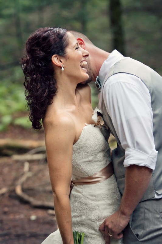 Portrait of romantic bride and groom by Connecticut Wedding Photographer