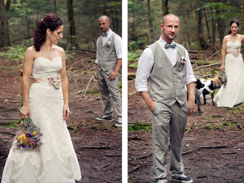 Portrait of bride and groom by Connecticut Wedding Photographer