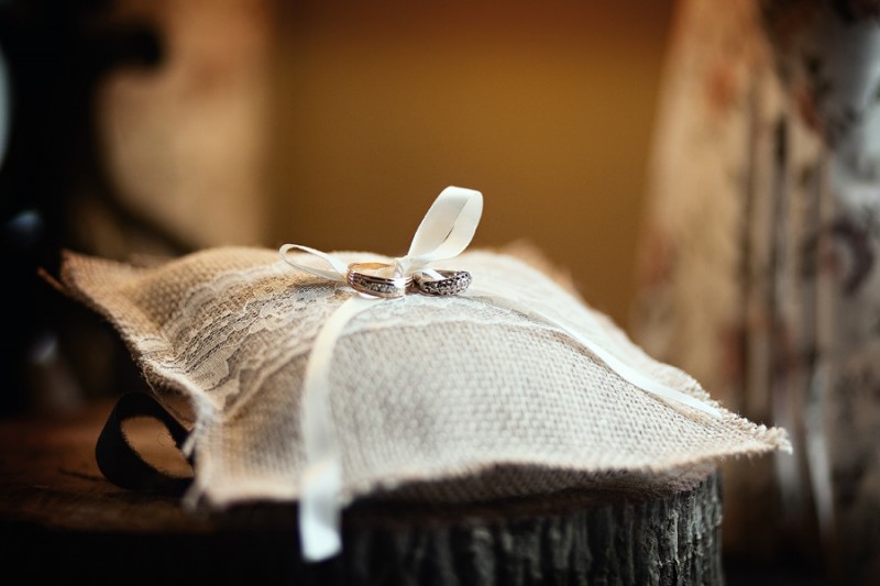Photograph of wedding rings by Connecticut wedding photographer