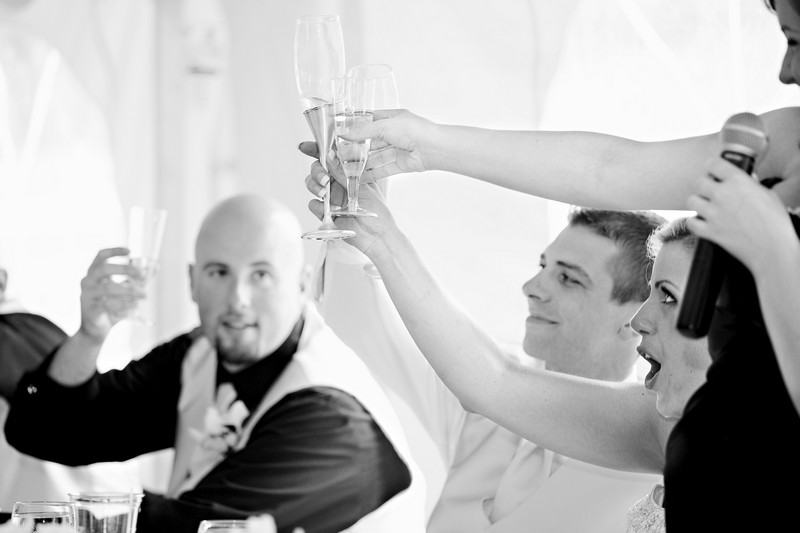 rustic, tent, wedding, "new england", "new hampshire", toast, bride, groom, photograph